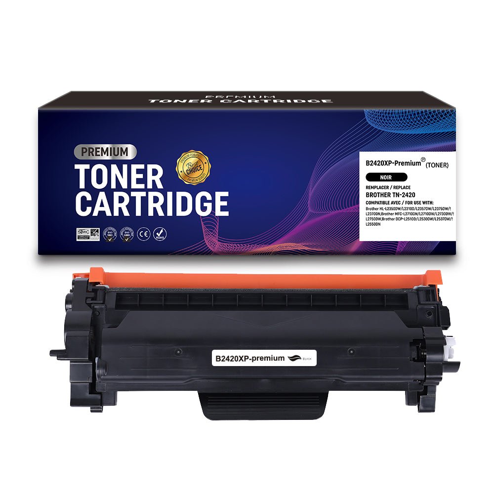 ✓ Toner compatible BROTHER TN-2420 noir couleur Noir en stock -  123CONSOMMABLES