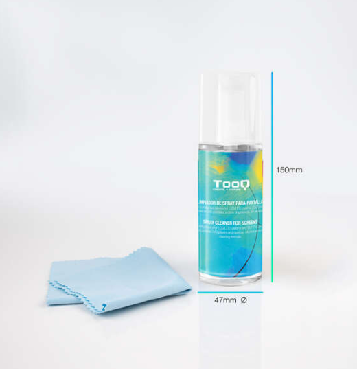 Kit Spray Nettoyant Écran Tooq + Chiffon Microfibre