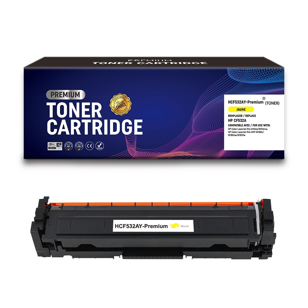 Cartouche de toner Compatible HP CF532A Jaune 900pages - KERA FRANCE